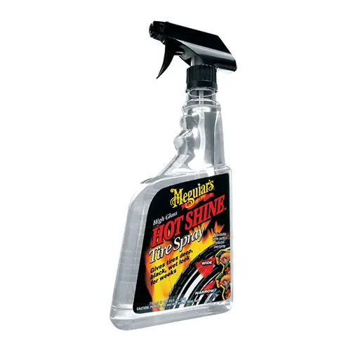 En genomskinlig sprayflaska däckspray för bilen