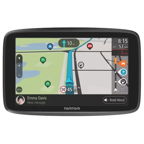En svart GPS för husbilar tillverkad av TomTom