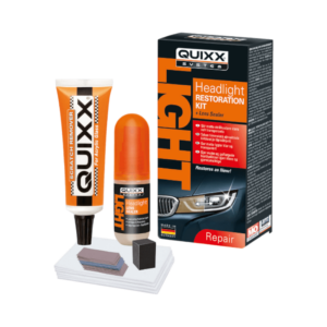 QUIXX Headlight Restoration Kit för polering och återställning av slitna och matta strålkastare.