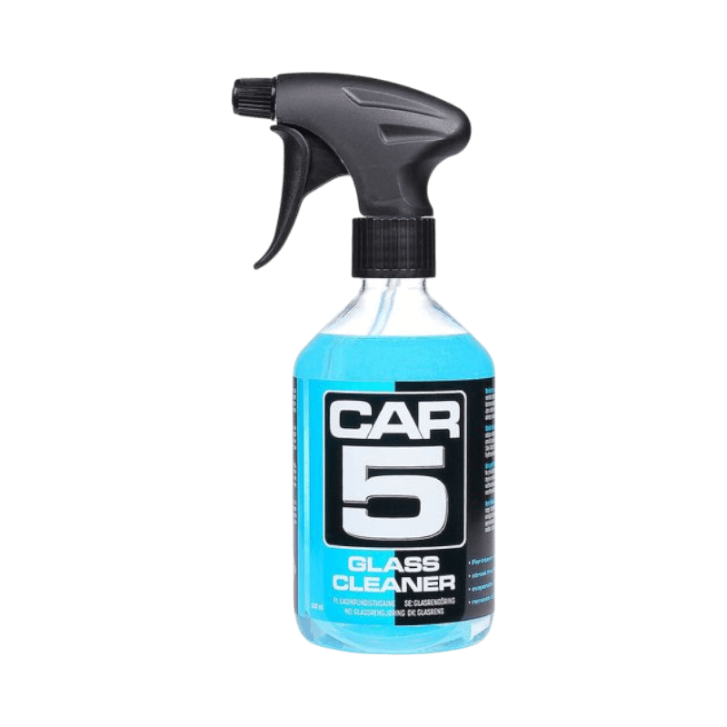 CAR5 Glass Cleaner i blå vätska med ergonomisk sprayflaska för bilrutor