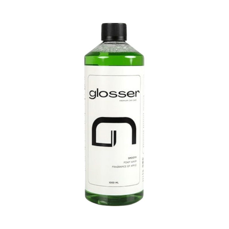 Glosser Smooth Foam Wash bilschampo med äppeldoft i 1000 ml flaska för skonsam rengöring