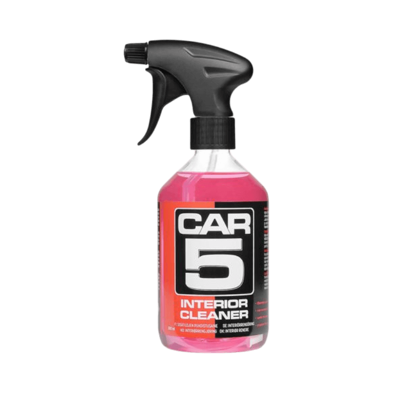 CAR5 Interior Cleaner i svart och röd flaska för rengöring av bilens inre ytor