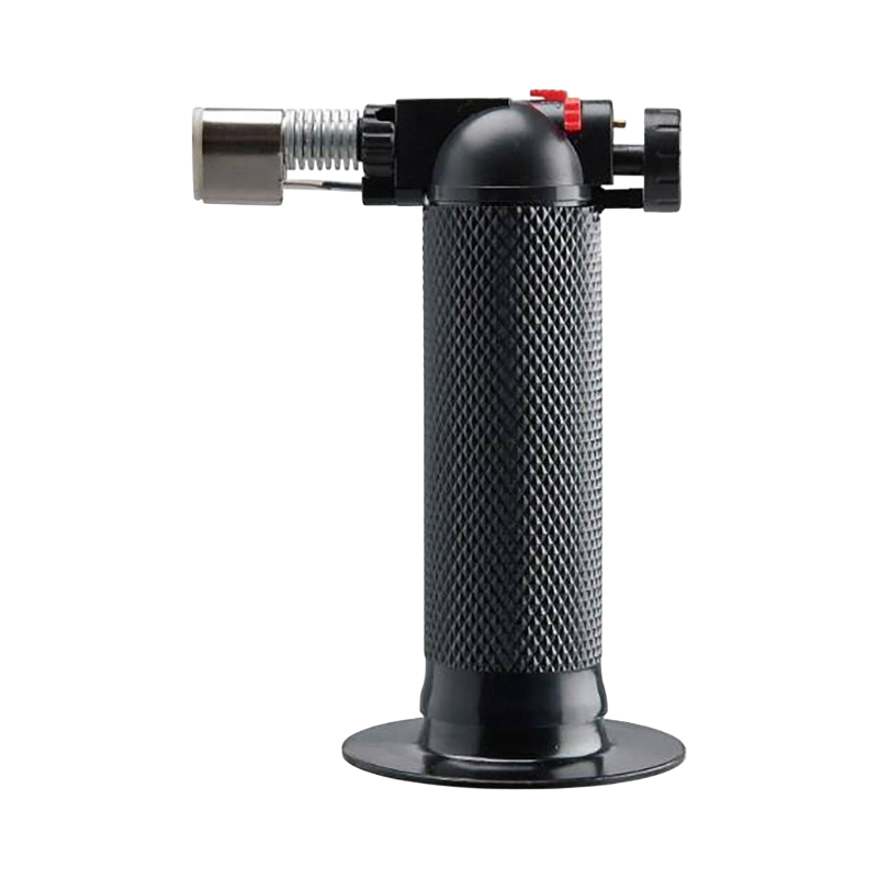 Gasbrännare med texturerat grepphandtag och justerbart lågreglage för kök eller hobby