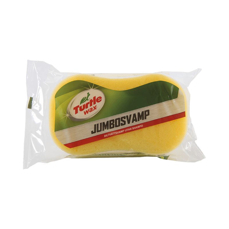 Turtle Wax jumbosvamp i förpackning, stor bilsvamp för skonsam tvätt.